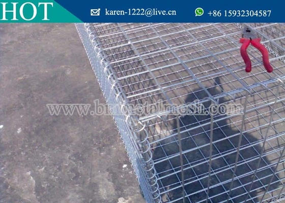 2x1x1M Galvanized Welded Gabion Baskets For Retaining Stone