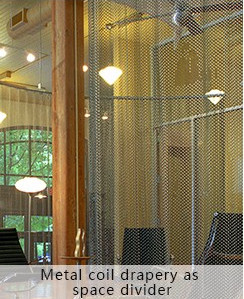 Architectural Wire Drapery, Metal Fabrics Dividers, Decorative Dividers