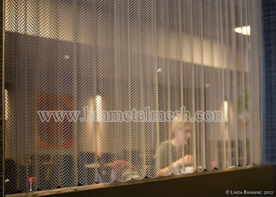 Aluminum Wire Mesh Curtain, Woven Wire Drapery,Chain Link Curtain