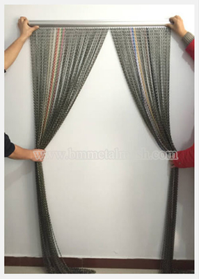 Decorative Wire Metal Chain Fly Screen As Door Curtain For Room Divider