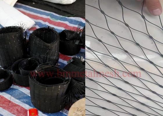 AnPing Manufacture Stainless steel rope net buckle net,x-tend rope mesh