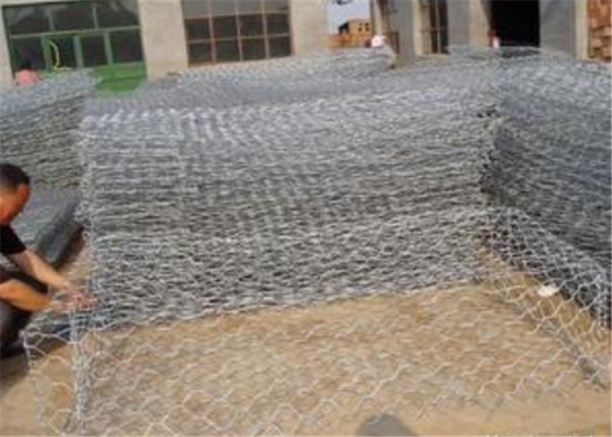 Gabion Basket With 60x80MM Hexagonal Mesh Double Twisted Woven Gabion Box